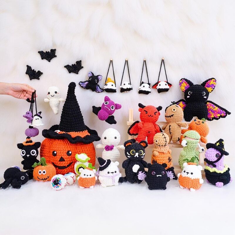 25-in-1 Halloween Amigurumi Crochet Pattern Bundle - Spooky & Cute DIY Stuffed Toys - Instant Download PDF