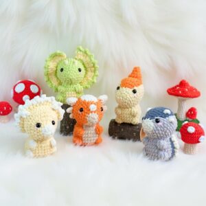 Dinosaur Amigurumi Crochet Pattern Bundle - Adorable DIY Stuffed Animals - Instant Download PDF