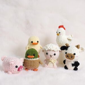 Farm Animals Amigurumi Crochet Pattern Bundle - Adorable No-Sew - DIY Stuffed Toys - Instant Download PDF