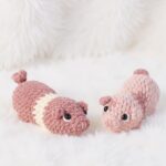 Piggy Duo Amigurumi Crochet Pattern - No-Sew - DIY Stuffed Animal Toy - Instant Download PDF
