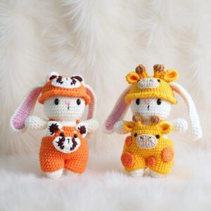 Adventurous Bunny Amigurumi Crochet Pattern - Adorable Outfit Bundle - DIY Stuffed Animal Toy - Instant Download PDF