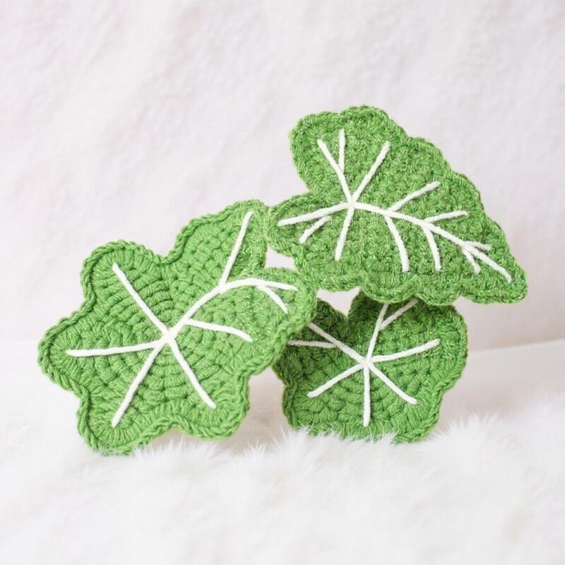Alocasia Frydek Plant Amigurumi Crochet Pattern - Realistic DIY Potted Plant Decor - Instant Download PDF - Image 6