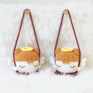 Swinging Angel Amigurumi Crochet Pattern - Charming DIY Car Hanging Charm - Instant Download PDF