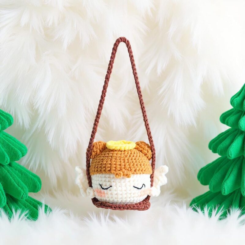 Swinging Angel Amigurumi Crochet Pattern - Charming DIY Car Hanging Charm - Instant Download PDF - Image 2