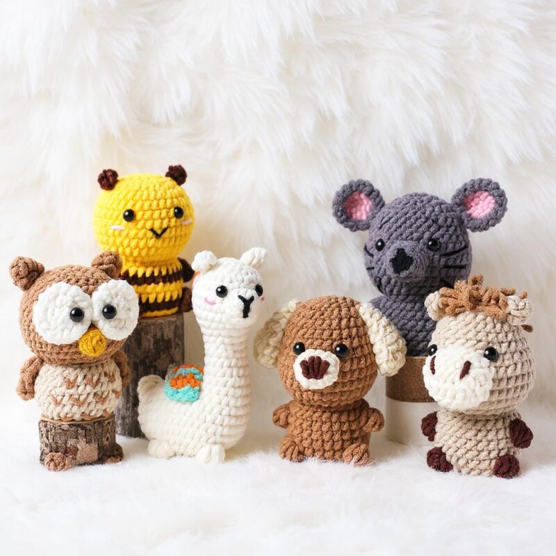 Animal Farm Amigurumi Crochet Pattern Bundle - Easy No-Sew - DIY Stuffed Toys - Instant Download PDF