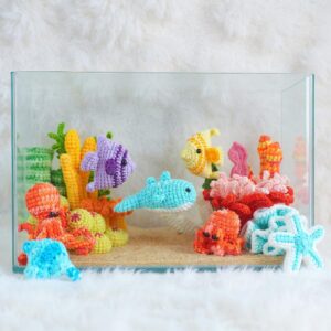 Aquarium Sea Animals Amigurumi Crochet Pattern Bundle - Adorable DIY Stuffed Ocean Toys - Instant Download PDF