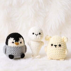 Arctic Animals Amigurumi Crochet Pattern - No-Sew - DIY Stuffed Animal Toys - Instant Download PDF