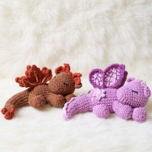 Autumn Breeze Dragons Amigurumi Crochet Pattern Bundle - Whimsical DIY Stuffed Animal Toys - Instant Download PDF