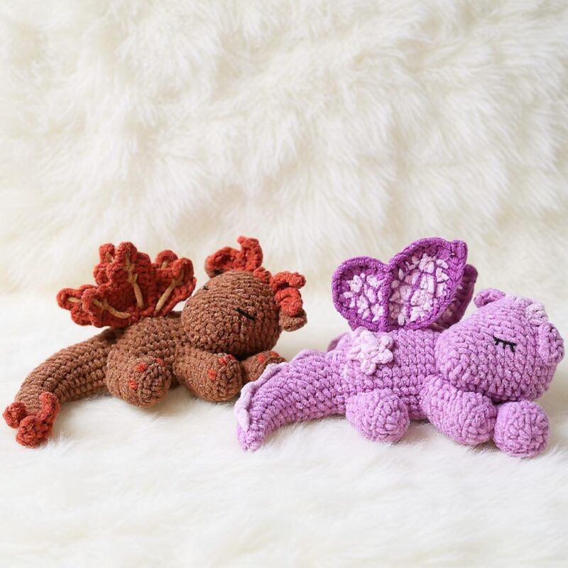 Autumn Breeze Dragons Amigurumi Crochet Pattern Bundle - Whimsical DIY Stuffed Animal Toys - Instant Download PDF