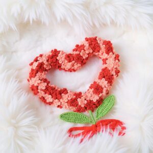 Baby's Breath Heart Wreath Crochet Pattern - Romantic DIY Floral Home Decor - Instant Download PDF