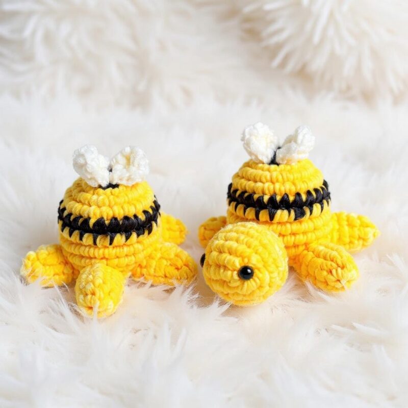 Bumble Bee Turtle Amigurumi Crochet Pattern - Adorable DIY Stuffed Animal Toy - Instant Download PDF