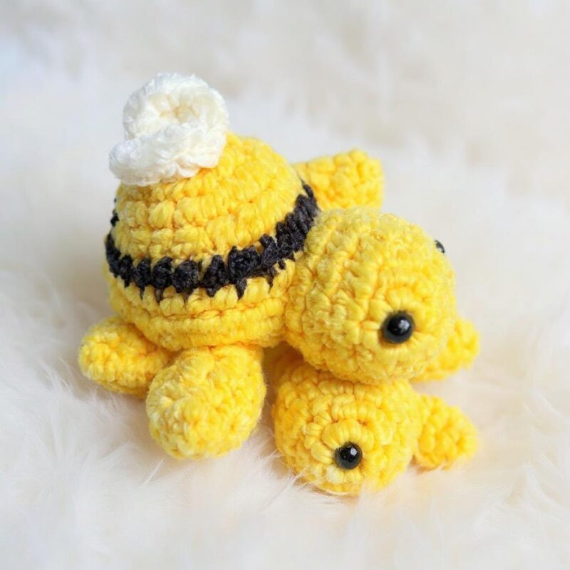 Bumble Bee Turtle Amigurumi Crochet Pattern - Adorable DIY Stuffed Animal Toy - Instant Download PDF - Image 3