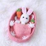 Baby Bunnies in Crib Amigurumi Crochet Pattern - Adorable DIY Stuffed Animal Toy - Instant Download PDF