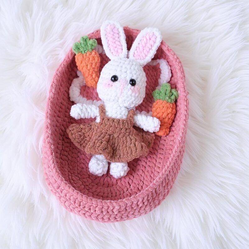 Baby Bunnies in Crib Amigurumi Crochet Pattern - Adorable DIY Stuffed Animal Toy - Instant Download PDF - Image 2