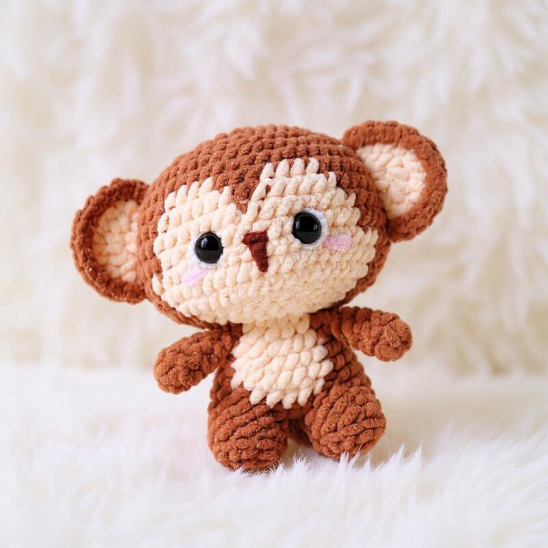 Baby Monkey Amigurumi Crochet Pattern - Adorable DIY Stuffed Animal Toy - Instant Download PDF - Image 2