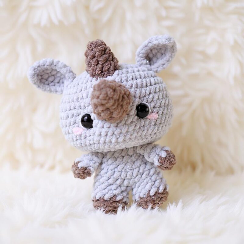 Baby Rhino Amigurumi Crochet Pattern - Adorable DIY Stuffed Animal Toy - Instant Download PDF - Image 2