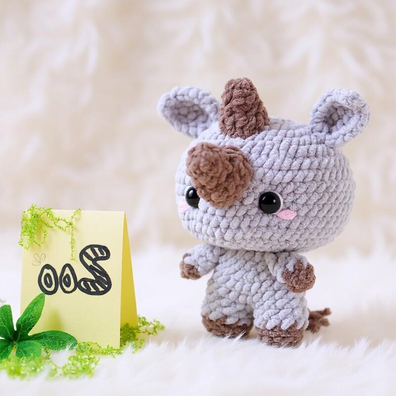 Baby Rhino Amigurumi Crochet Pattern - Adorable DIY Stuffed Animal Toy - Instant Download PDF - Image 3