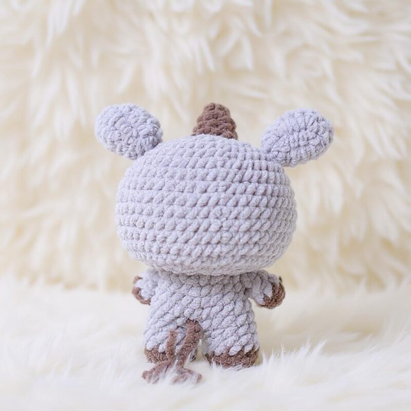 Baby Rhino Amigurumi Crochet Pattern - Adorable DIY Stuffed Animal Toy - Instant Download PDF - Image 5
