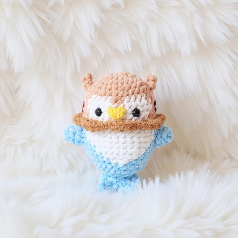 Baby Shark Owl Amigurumi Crochet Pattern - Adorable DIY Stuffed Animal Toy - Instant Download PDF