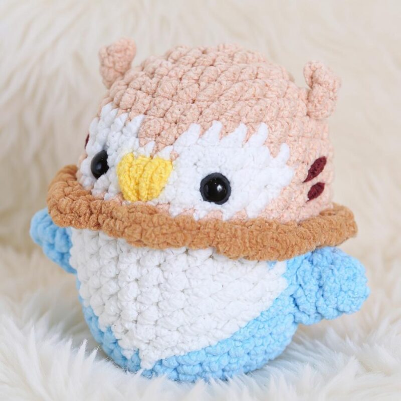 Baby Shark Owl Amigurumi Crochet Pattern - Adorable DIY Stuffed Animal Toy - Instant Download PDF - Image 3