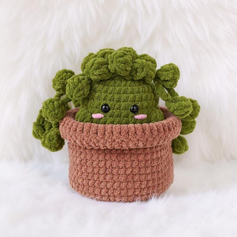 Baby String of Pearls Amigurumi Crochet Pattern - Adorable DIY Potted Plant - Instant Download PDF - Image 2