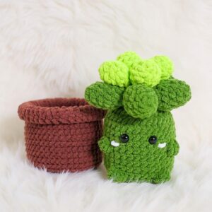 Baby Succulent Amigurumi Crochet Pattern - Adorable DIY Potted Plant - Instant Download PDF