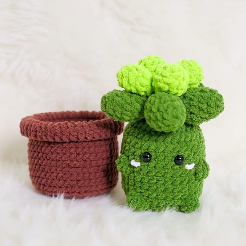 Baby Succulent Amigurumi Crochet Pattern - Adorable DIY Potted Plant - Instant Download PDF - Image 2