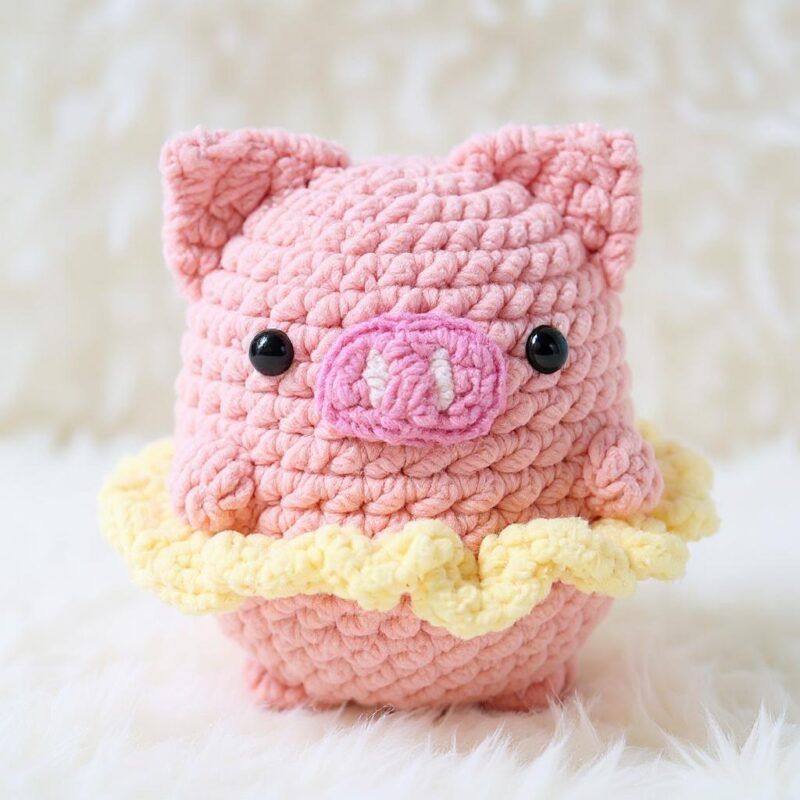 Ballerina Pig Amigurumi Crochet Pattern - Low-Sew - DIY Stuffed Animal Toy - Instant Download PDF - Image 2