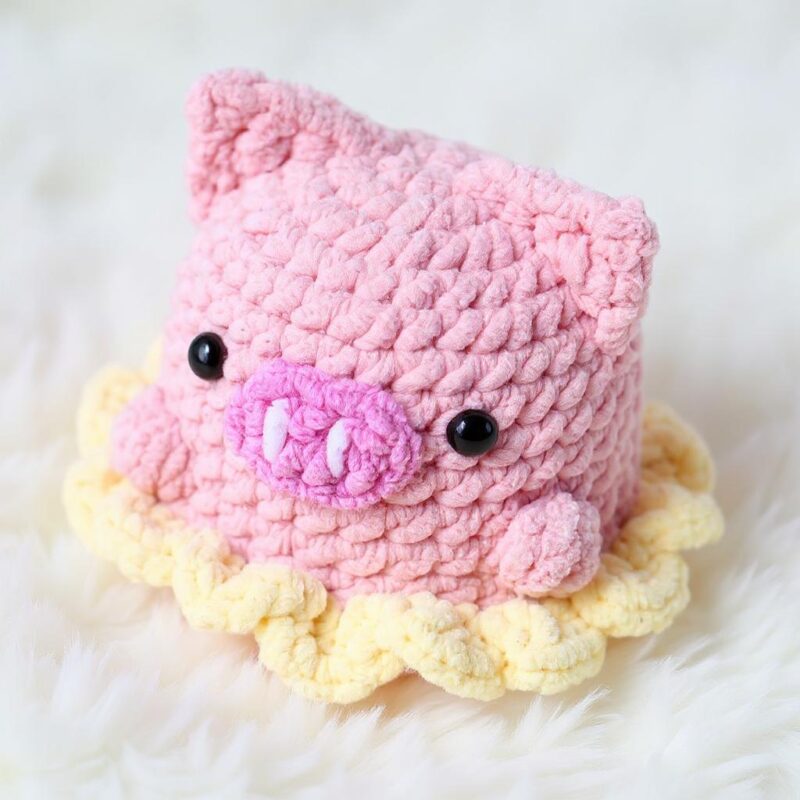 Ballerina Pig Amigurumi Crochet Pattern - Low-Sew - DIY Stuffed Animal Toy - Instant Download PDF - Image 3