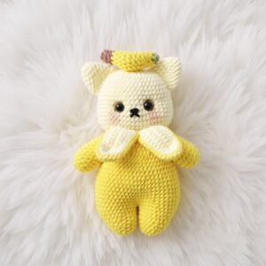Banana Cat Amigurumi Crochet Pattern - Adorable DIY Stuffed Animal Toy - Instant Download PDF
