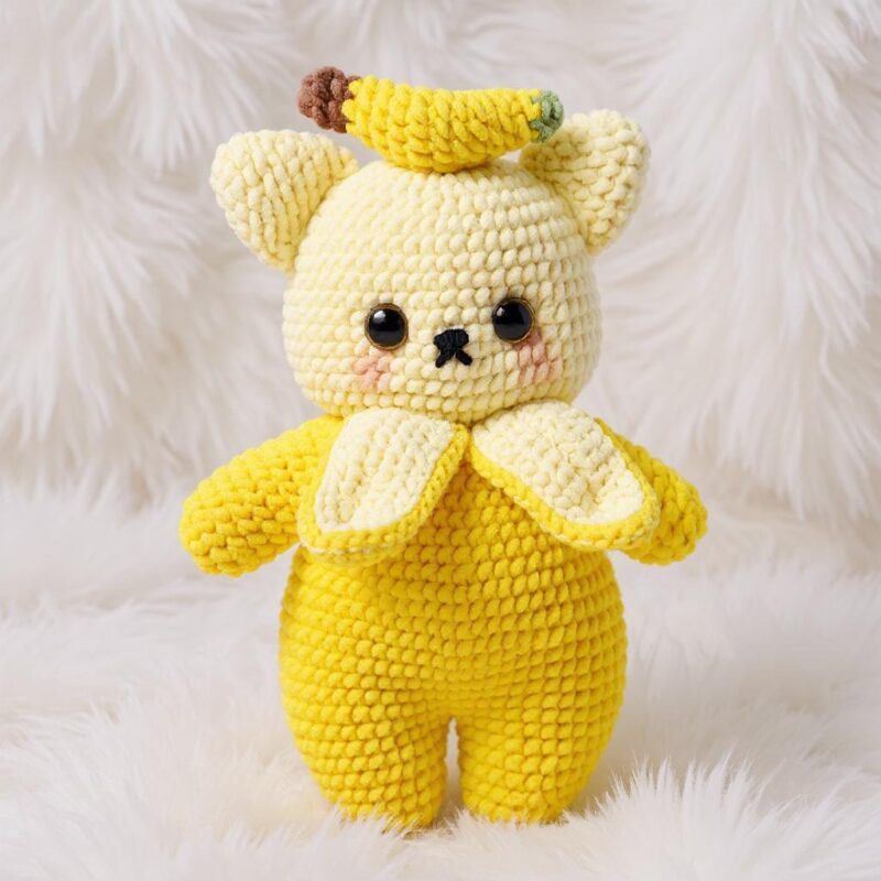 Banana Cat Amigurumi Crochet Pattern - Adorable DIY Stuffed Animal Toy - Instant Download PDF - Image 4