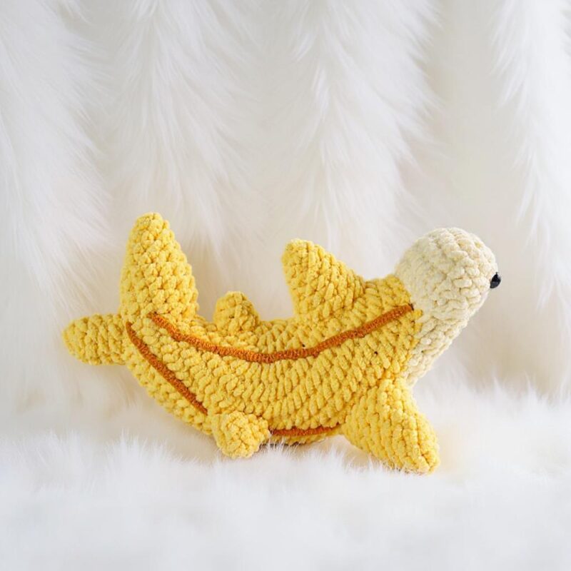 Banana Shark Amigurumi Crochet Pattern - Adorable DIY Stuffed Animal Toy - Instant Download PDF - Image 5