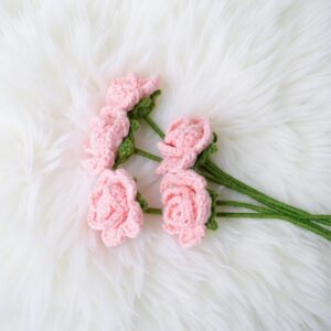 Miniature Rose Flowers Crochet Pattern - Elegant DIY Doll Accessories & Decor - Instant Download PDF