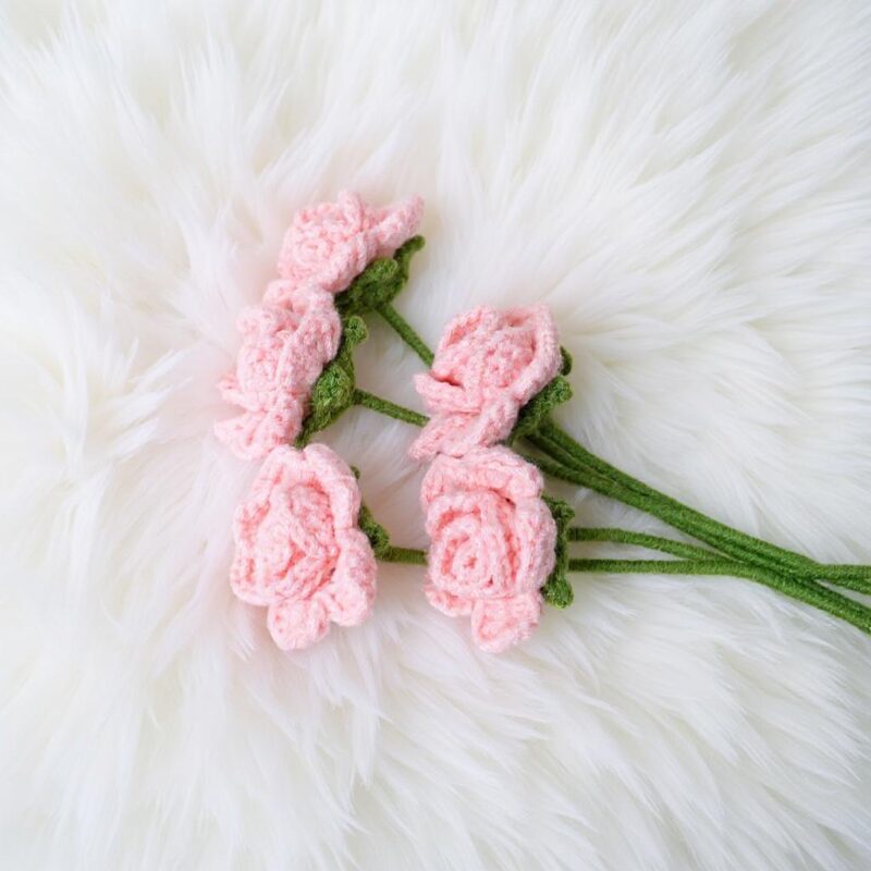 Miniature Rose Flowers Crochet Pattern - Elegant DIY Doll Accessories & Decor - Instant Download PDF