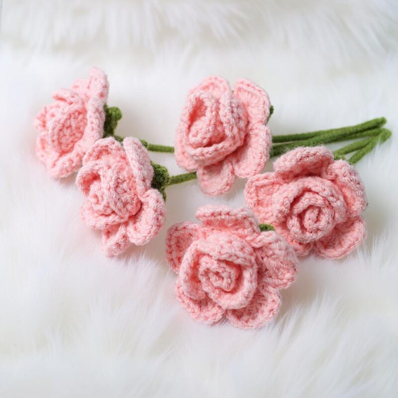Miniature Rose Flowers Crochet Pattern - Elegant DIY Doll Accessories & Decor - Instant Download PDF - Image 2