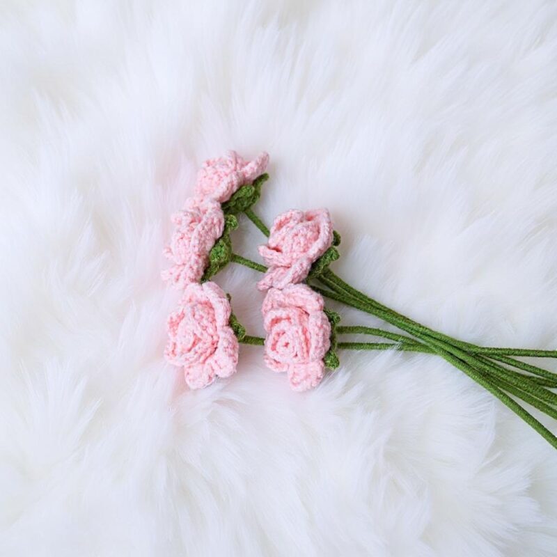 Miniature Rose Flowers Crochet Pattern - Elegant DIY Doll Accessories & Decor - Instant Download PDF - Image 3