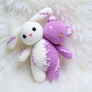 Bear and Bunny Amigurumi Crochet Pattern - Adorable DIY Stuffed Animal Toy - Instant Download PDF