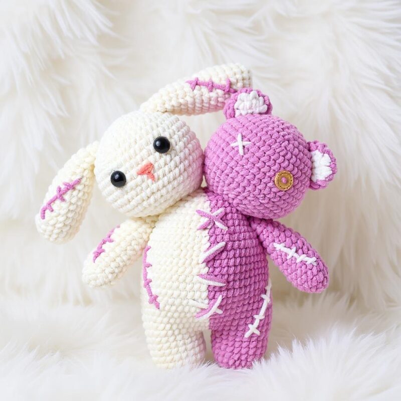 Bear and Bunny Amigurumi Crochet Pattern - Adorable DIY Stuffed Animal Toy - Instant Download PDF - Image 2