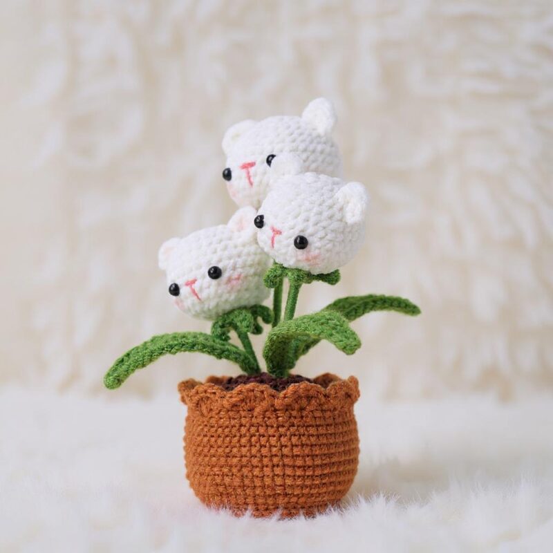 Flower Pot Bear Amigurumi Crochet Pattern - Adorable DIY Stuffed Animal - Instant Download PDF - Image 3