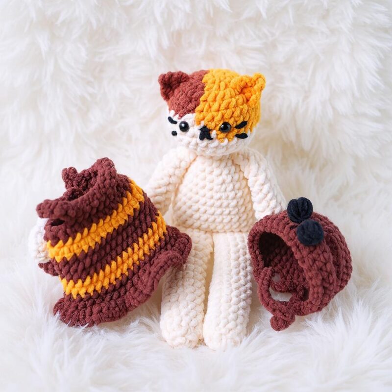 Bee Cat Amigurumi Crochet Pattern - Adorable Comforter - DIY Stuffed Animal Toy - Instant Download PDF - Image 3