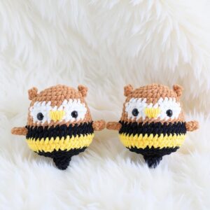 Bee Owl Amigurumi Crochet Pattern - Adorable DIY Stuffed Animal Toy - Instant Download PDF