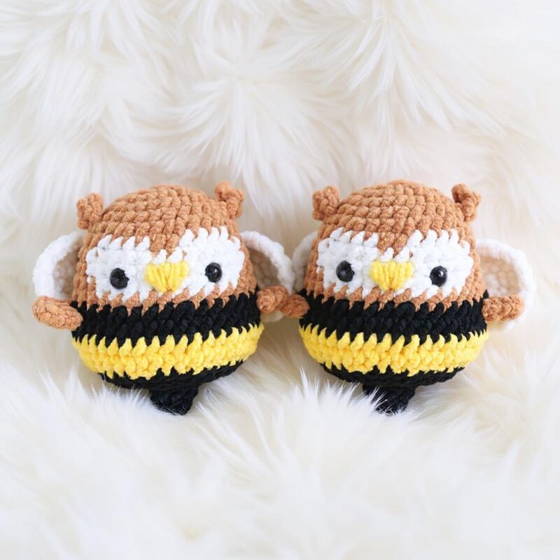 Bee Owl Amigurumi Crochet Pattern - Adorable DIY Stuffed Animal Toy - Instant Download PDF - Image 2