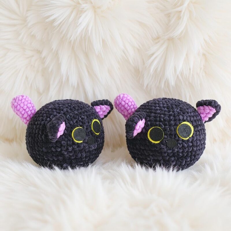 Black Mochi Cat Amigurumi Crochet Pattern - Adorable DIY Stuffed Animal Toy - Instant Download PDF - Image 3