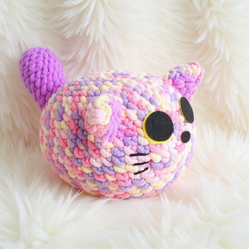 Black Mochi Cat Amigurumi Crochet Pattern - Adorable DIY Stuffed Animal Toy - Instant Download PDF - Image 4