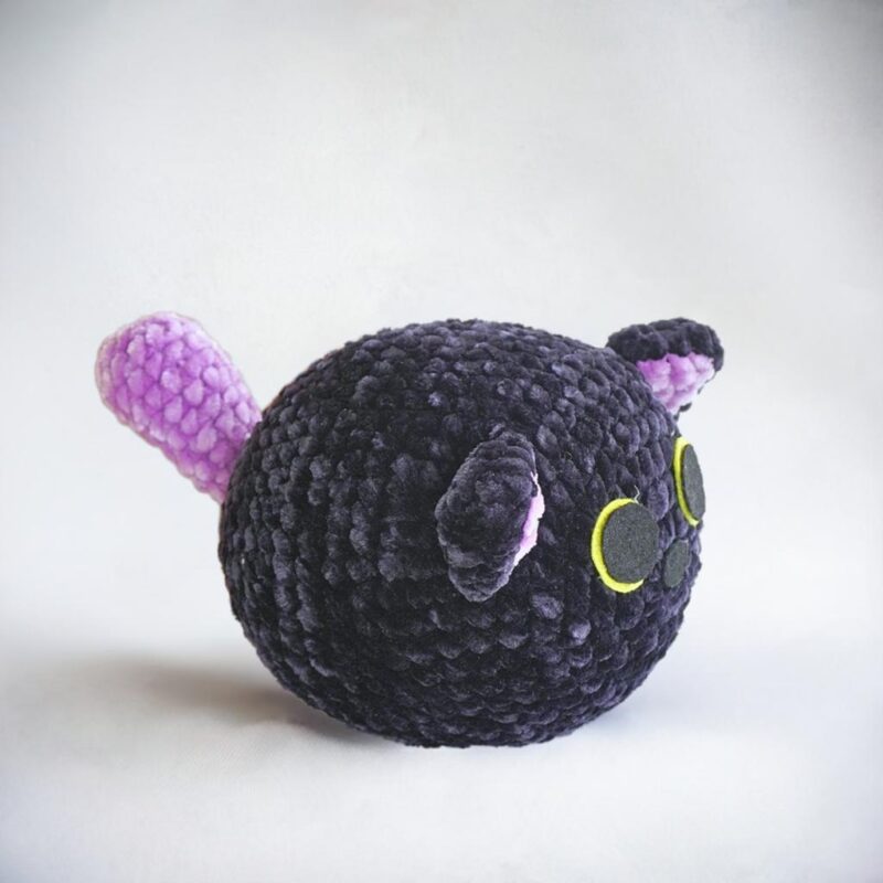 Black Mochi Cat Amigurumi Crochet Pattern - Adorable DIY Stuffed Animal Toy - Instant Download PDF - Image 5