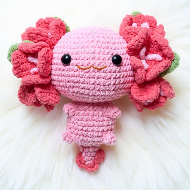 Blooming Axolotls Amigurumi Crochet Pattern Bundle - Adorable DIY Stuffed Animal Toys - Instant Download PDF - Image 4