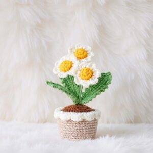 Blooming Daisy Pot Amigurumi Crochet Pattern - Adorable DIY Flower Decor - Instant Download PDF