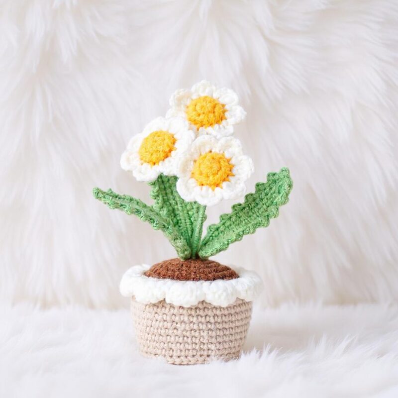 Blooming Daisy Pot Amigurumi Crochet Pattern - Adorable DIY Flower Decor - Instant Download PDF - Image 2