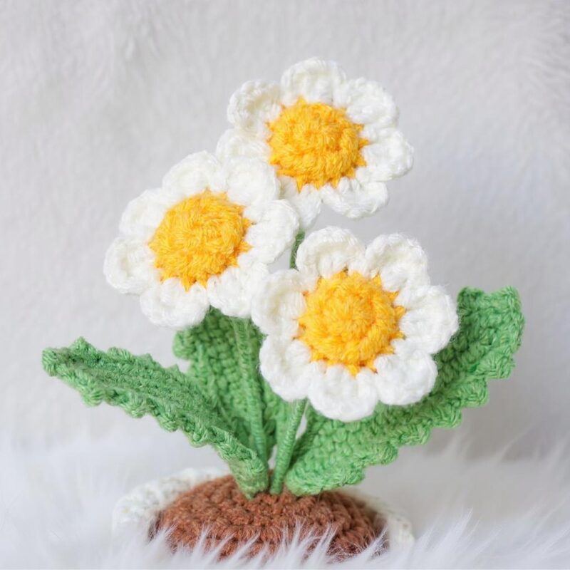 Blooming Daisy Pot Amigurumi Crochet Pattern - Adorable DIY Flower Decor - Instant Download PDF - Image 3