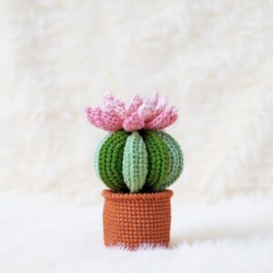 Blossom Cactus Amigurumi Crochet Pattern - Cute DIY Potted Plant Decor - Instant Download PDF